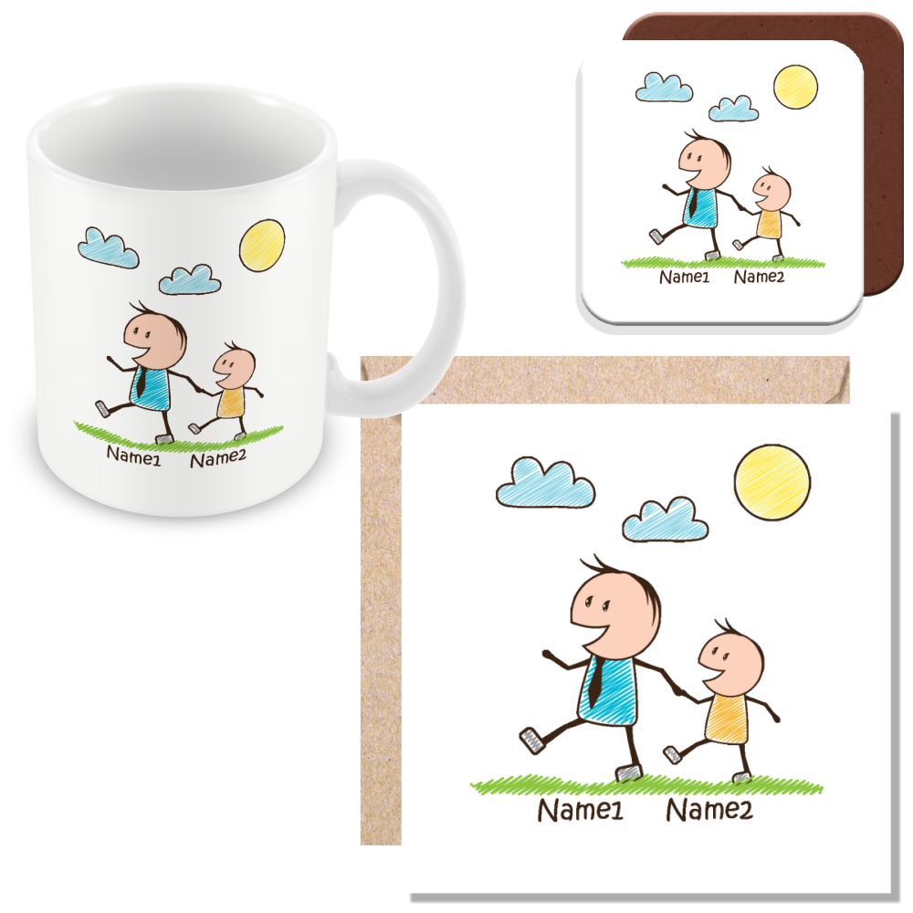 Personalised Daddy & Child Mug – Father’s Day or Birthday Gift