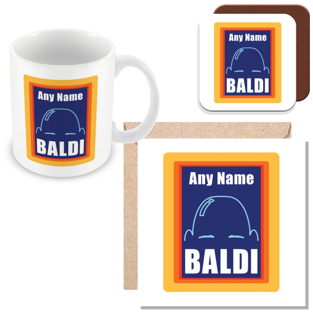 Personalised BALDI Mug – Funny Gift for Bald Legends