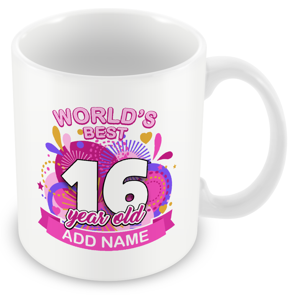 Personalised World's Best Birthday Mug for Men and Women - Pink or Blue