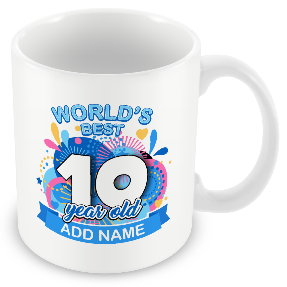 Personalised World's Best Birthday Mug for Men and Women - Pink or Blue