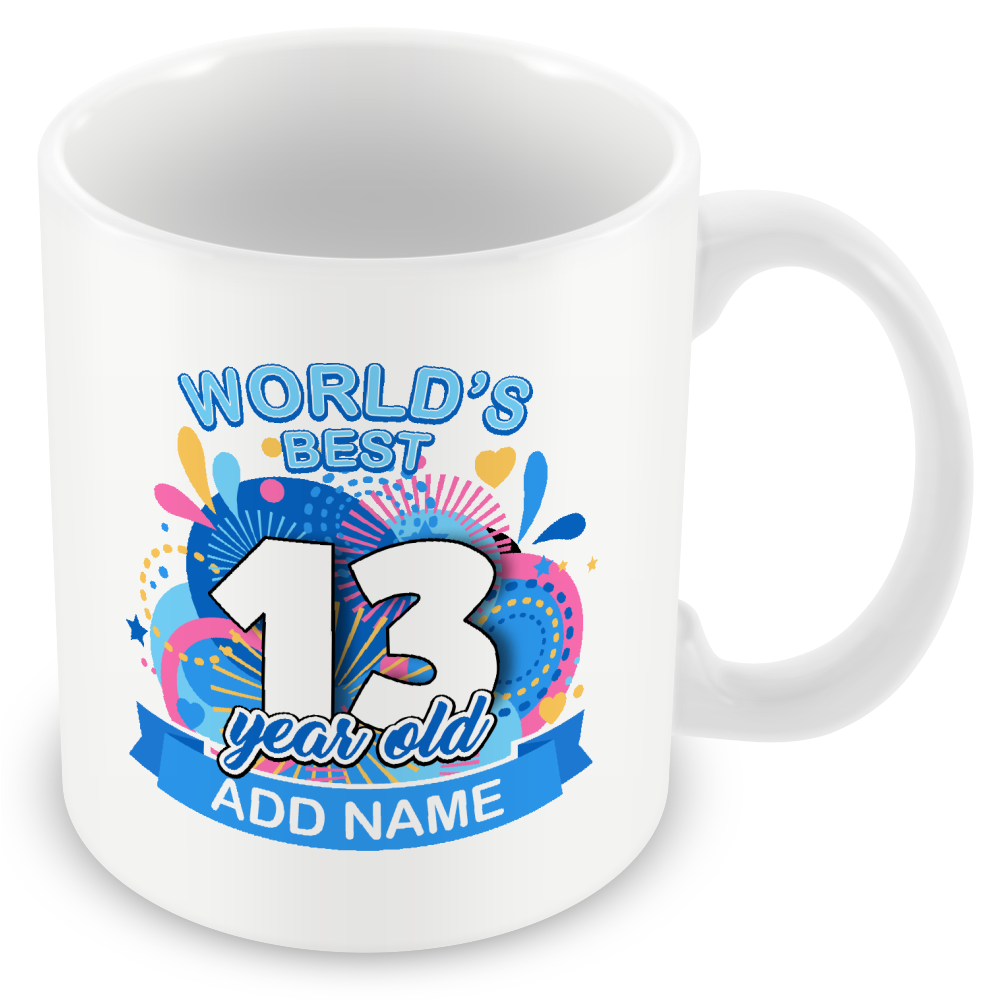 Personalised World's Best Birthday Mug for Men and Women - Pink or Blue