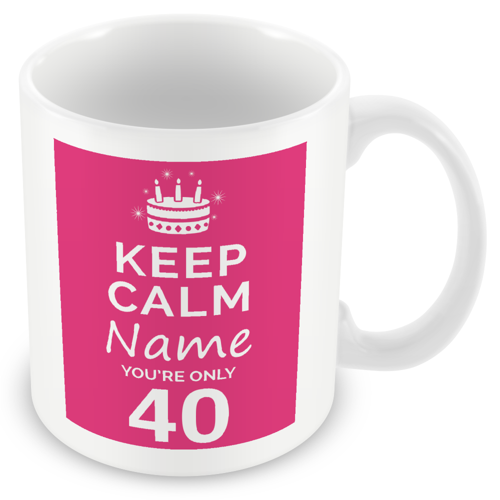Personalised Keep Calm You’re Only Any Age Mug
