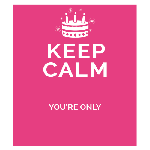Personalised Keep Calm You’re Only Any Age Mug