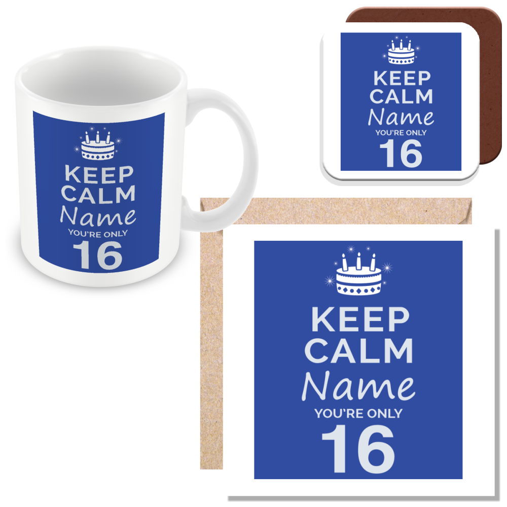 Personalised Keep Calm You’re Only Any Age Mug