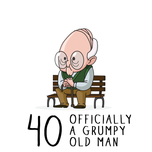 Personalised Grumpy Old Man Any Age Birthday Mug Gift