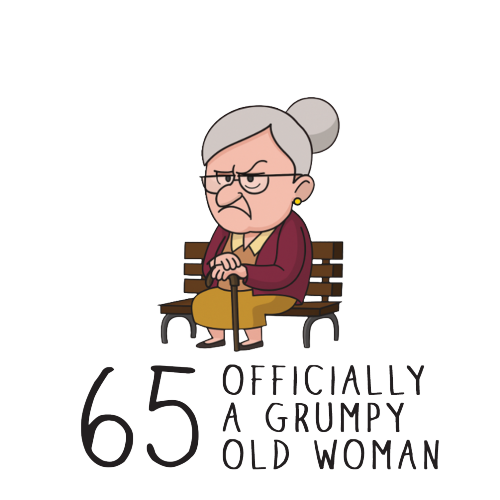 Personalised Grumpy Old Woman Any Age Birthday Mug Gift