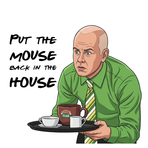 Gunther Quote Mug - Optional Black or Purple Handle, Coaster and Card
