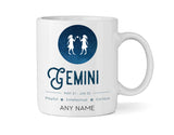 Gemini Star Sign Mug - Personalised Zodiac Mug (May 21 – June 20)