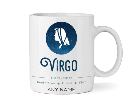 Virgo Star Sign Mug - Personalised Zodiac Mug (August 23 – September 22)