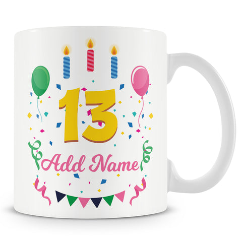 13th Birthday Mug - Birthday Party Personalised Mug