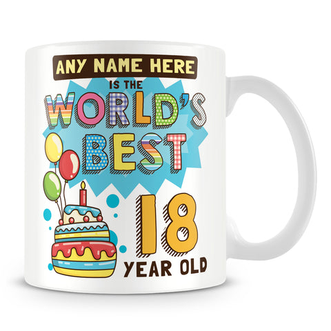 18th World's Best Birthday Personalised Mug