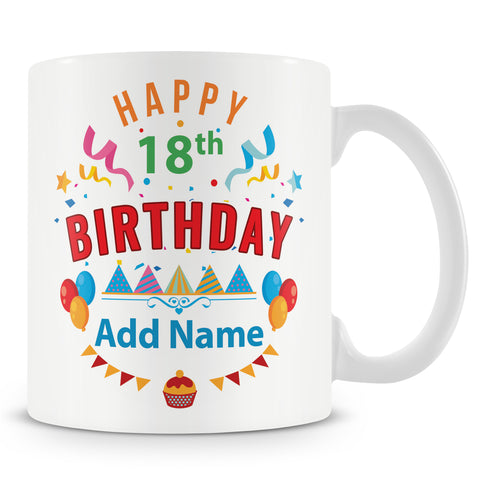 18th Birthday Mug - Birthday Party Design