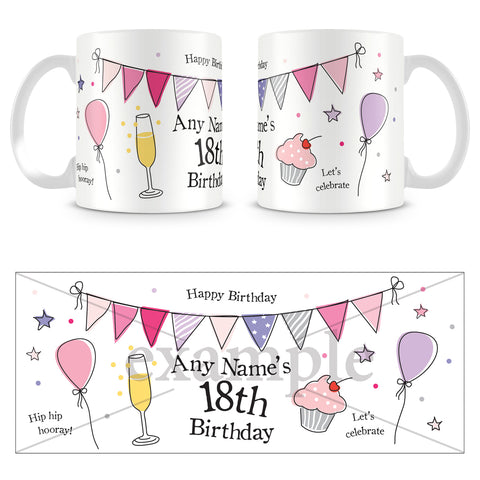 18th Birthday Party Personalised Mug
