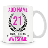 21st Birthday Awesome Design Mug