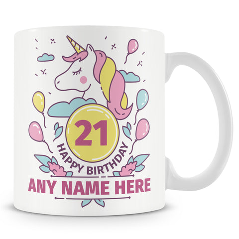 21st Birthday Unicorn Mug
