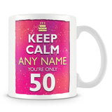 50th Birthday Keep Calm Mug