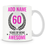60th Birthday Awesome Design Mug
