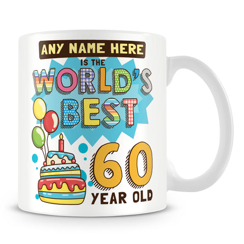 60th World's Best Birthday Personalised Mug