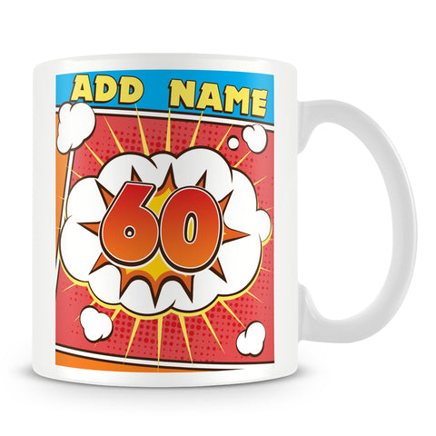 60th Birthday Comic Design Birthday Personalised Mug