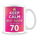 70th Birthday Keep Calm Mug