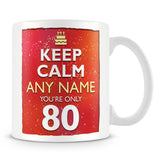 80th Birthday Keep Calm Mug