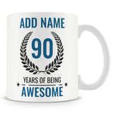 90th Birthday Awesome Design Mug