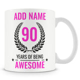 90th Birthday Awesome Design Mug