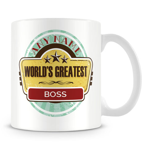 Worlds Greatest Boss Personalised Mug