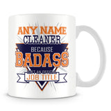 Cleaner Mug - Badass Personalised Gift - Orange