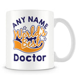 Worlds Best Doctor Personalised Mug - Orange