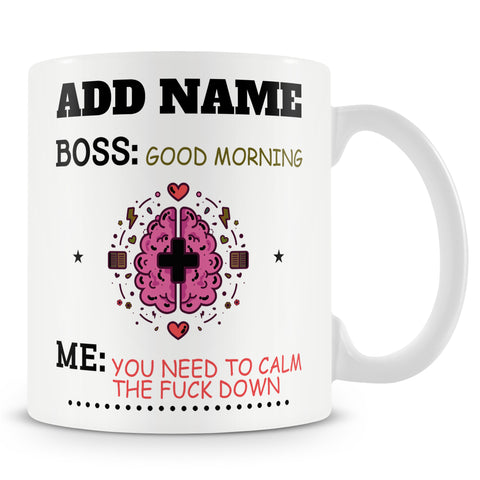 Boss Gift - Sarcastic Novelty Personalised Mug For Managers
