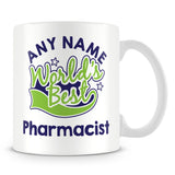 Worlds Best Pharmacist Personalised Mug - Green