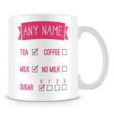 Mug with Drink Tick Boxes