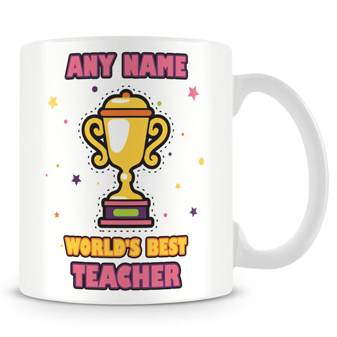 Teacher Mug - Worlds Best Trophy