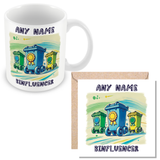 Personalised Binfluencer, Your Neighbourhood Bin Hero - Mug, Card & Coaster Gift Sets
