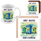 Personalised Binfluencer, Your Neighbourhood Bin Hero - Mug, Card & Coaster Gift Sets