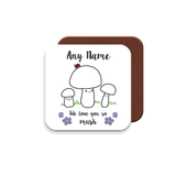 Personalised Mummy We Love You So MUSH – Mug, Card & Coaster Gift Sets - Cute Mushroom Mummy – Gift for Mum - Mum 2 Children