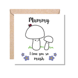 Mummy I Love You So MUSH – Mug, Card & Coaster Gift Sets - Cute Mushroom Mummy – Gift for Mum - Mum 1 Child
