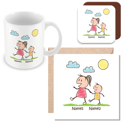 Personalised Mummy & Children Mug – Custom Mother’s Day Gift