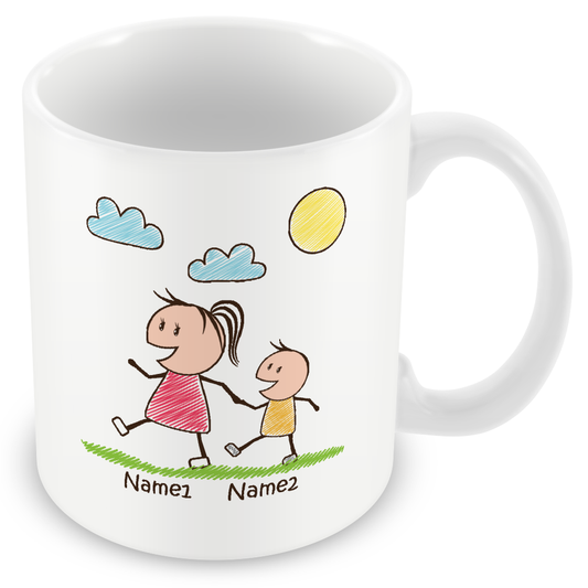 Personalised Mummy & Children Mug – Custom Mother’s Day Gift