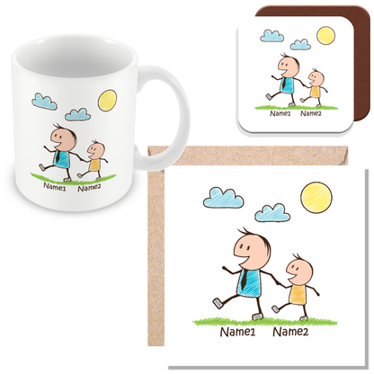 Personalised Daddy & Child Mug – Father’s Day or Birthday Gift