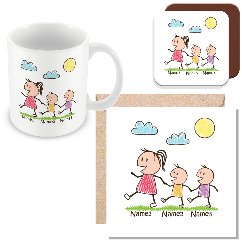 Personalised Mummy & Children Mug – Custom Mother’s Day Gift