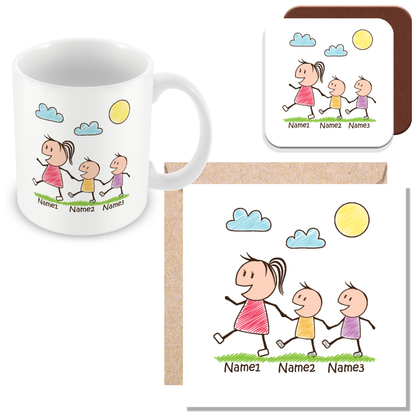 Personalised Mummy & Children Mug – Custom Mother’s Day Gift