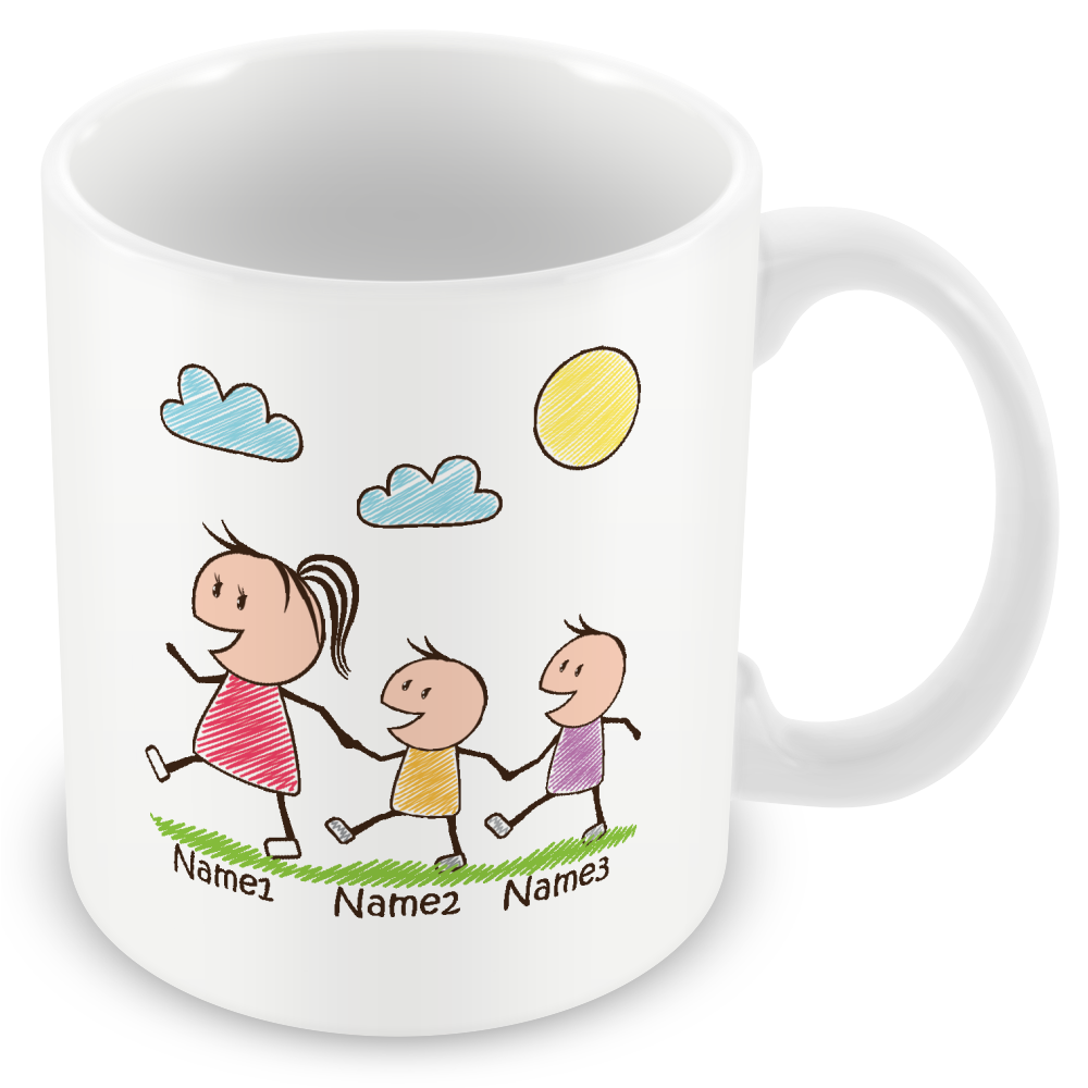 Personalised Mummy & Children Mug – Custom Mother’s Day Gift