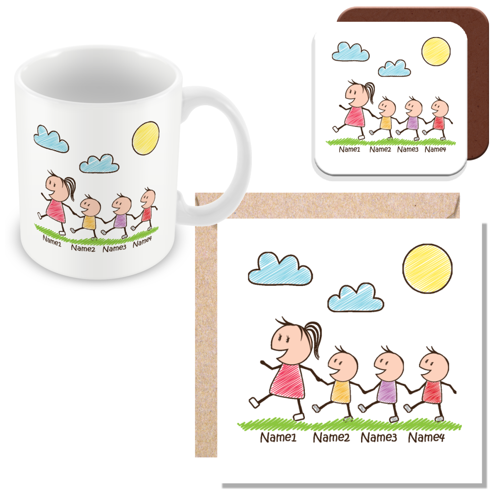 Personalised Mummy & Children Mug – Custom Mother’s Day Gift