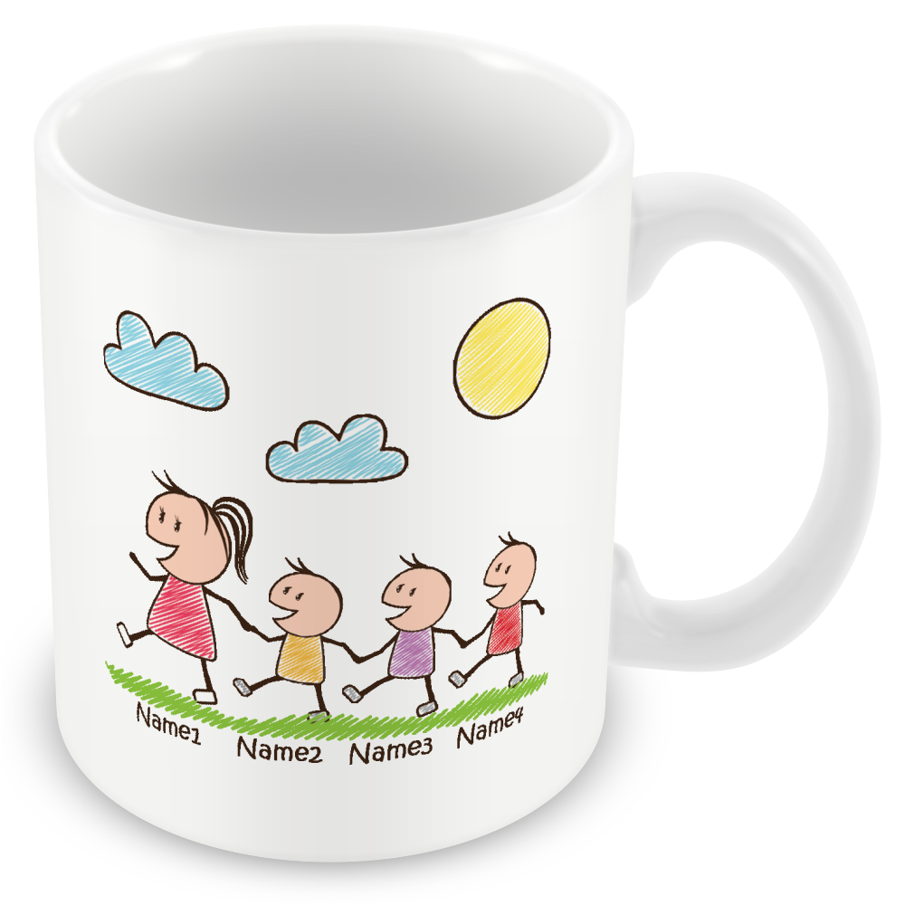 Personalised Mummy & Children Mug – Custom Mother’s Day Gift