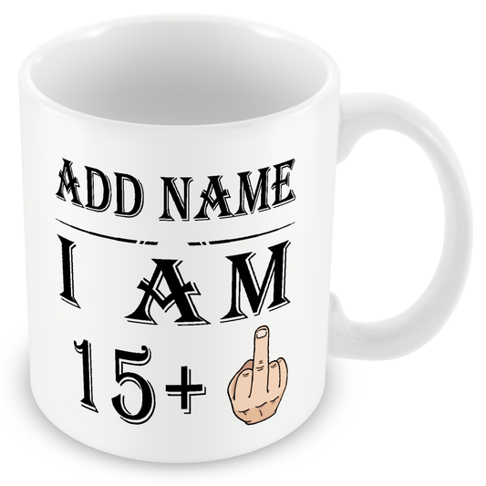 Personalised Any Age +1 Years Middle Finger – Funny Rude Gift