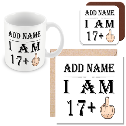 Personalised Any Age +1 Years Middle Finger – Funny Rude Gift