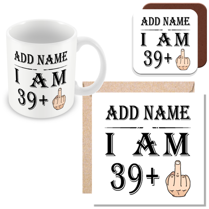 Personalised Any Age +1 Years Middle Finger – Funny Rude Gift