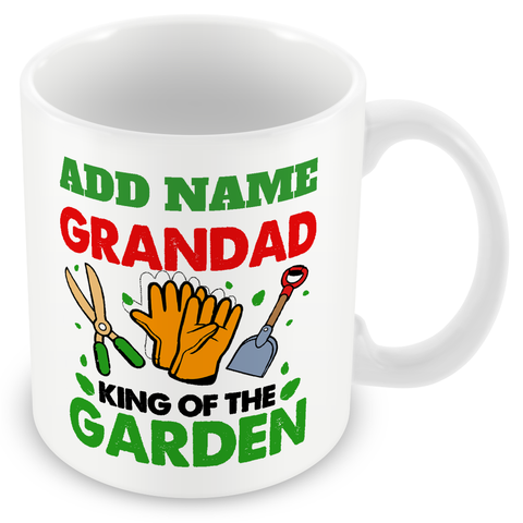 Grandad Mug Personalised Gift - Grandad King Of The Garden